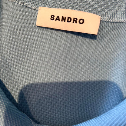 Sandro 82% Acetate Blend Powder Blue Polo Size XL