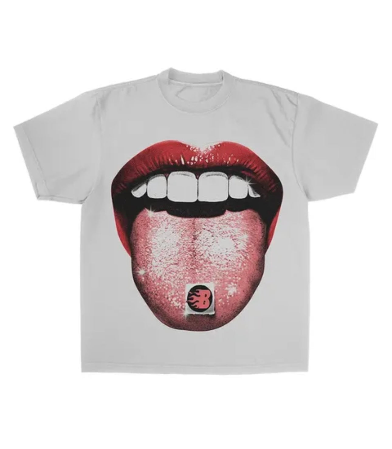 Lips N Trips Unisex 100% Cotton White T Shirt Size Men’s Large