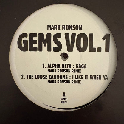 Mark Ronson ‘Gems Vol 1” 4 Track Blends Mash Up 12inch vinyl record