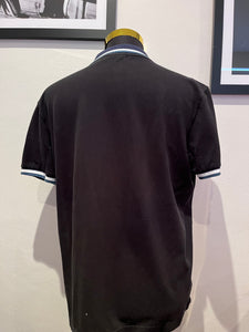 Lacoste 100% Cotton Black 3 Tone Collar Polo Shirt Size XL Regular Fit