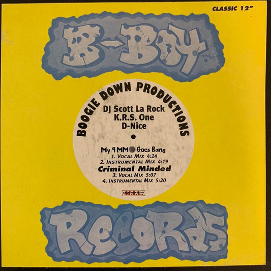 Boogie a Productions “My 9mm Goes Bang” / “Criminal Minded” 4 Version 12inch Vinyl