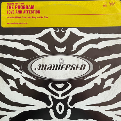 Mr Pink Presents The Program “Love And Affection” 2 Version 12inch Vinyl Record
