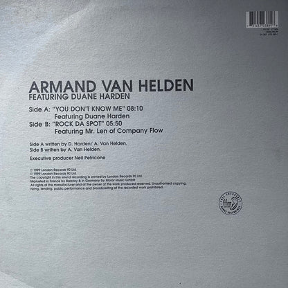 Armand Van Helden “You Don’t Know Me” Feat Duane Harden 2 Track 12inch Vinyl Record