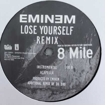 Eminem “Lose Yourself” The Remix 3 Version 12inch Vinyl Record on Shady Records