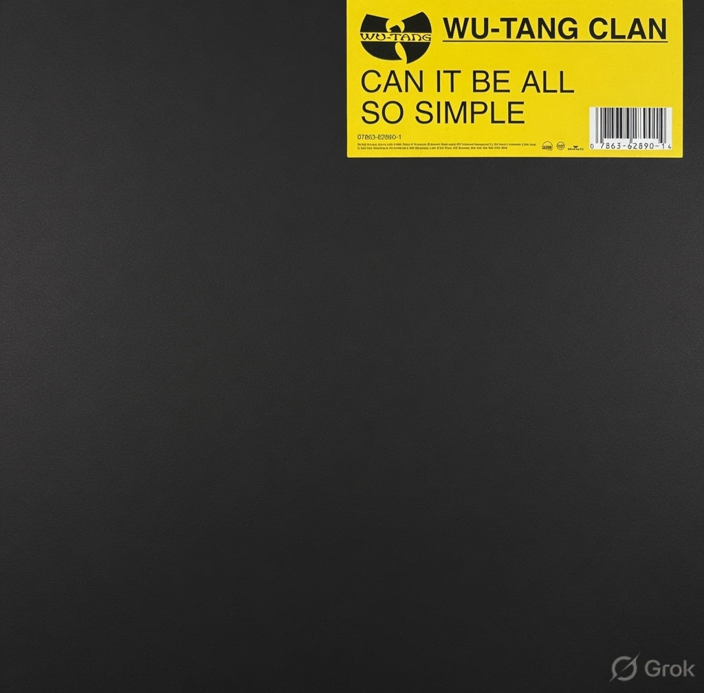 Wu Tang Clan “Can It Be All So Simple” 6 Track 12inch Vinyl Record Mint