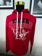 Load image into Gallery viewer, True Religion 100% Cotton Logo Embroidered Red Hoodie Size M BNWT