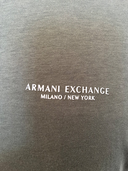 Armani Armani Exchange 100% Cotton Khaki Polo Size Medium Logo Chest Print