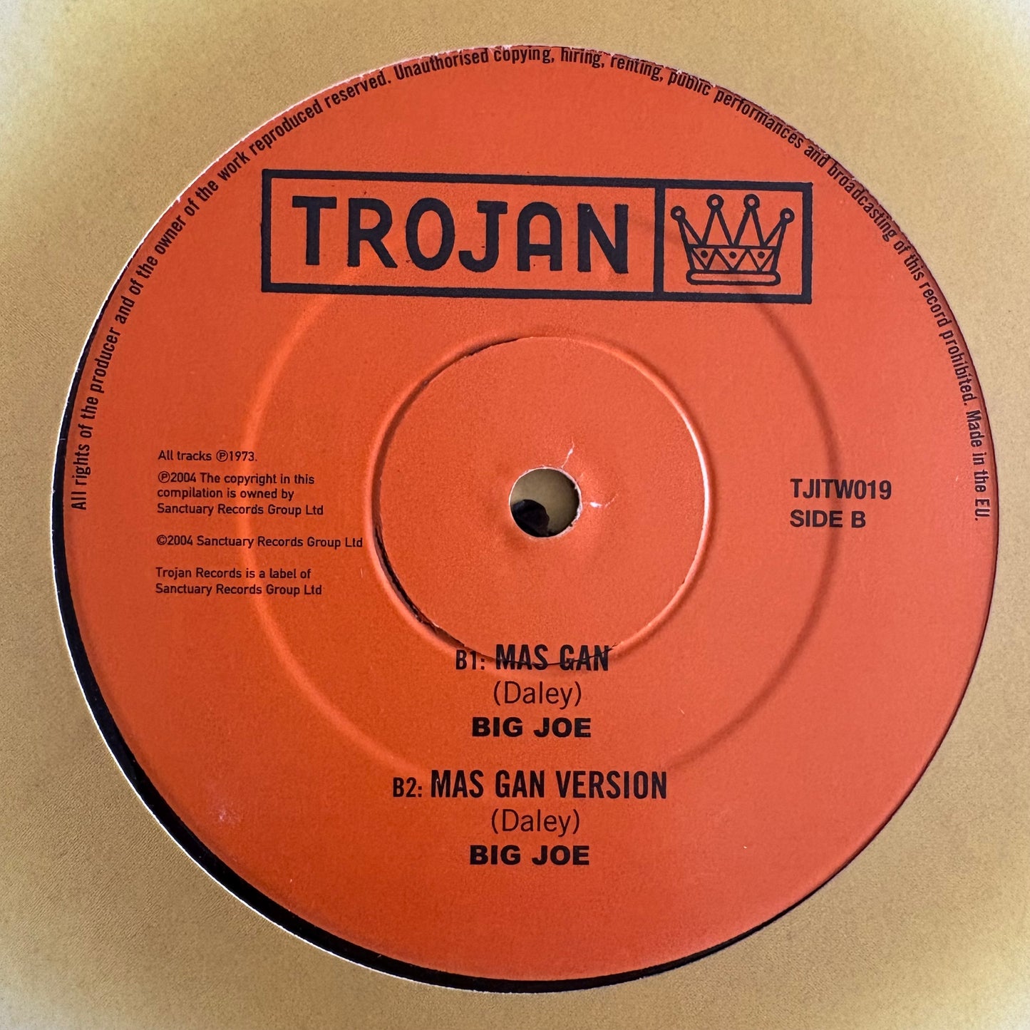 Abyssinians “Yim Mas Gan” 2 Track 12inch Vinyl Record Trojan Records Mint