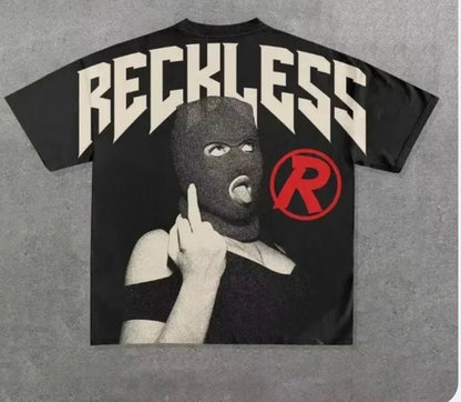 Reckless 100% Cotton Black T Shirt Size Large