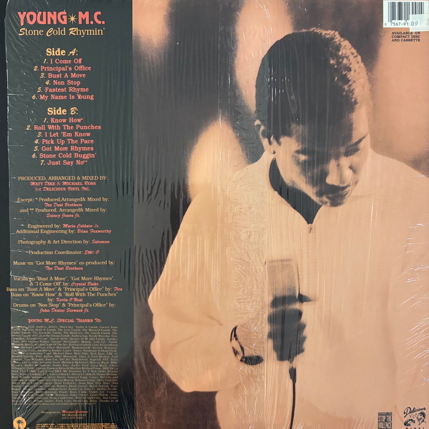 Young MC ‘Stone Cold Rhymin’  13 Track 12inch Vinyl Album Includes “Know How”