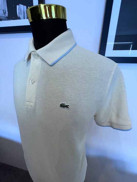 Lacoste 100% Cotton Yellow Polo Shirt Size 6 XL Fits Large to XL