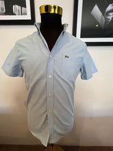 Load image into Gallery viewer, Lacoste 100% Cotton Light Blue Button Down Shirt Size Small