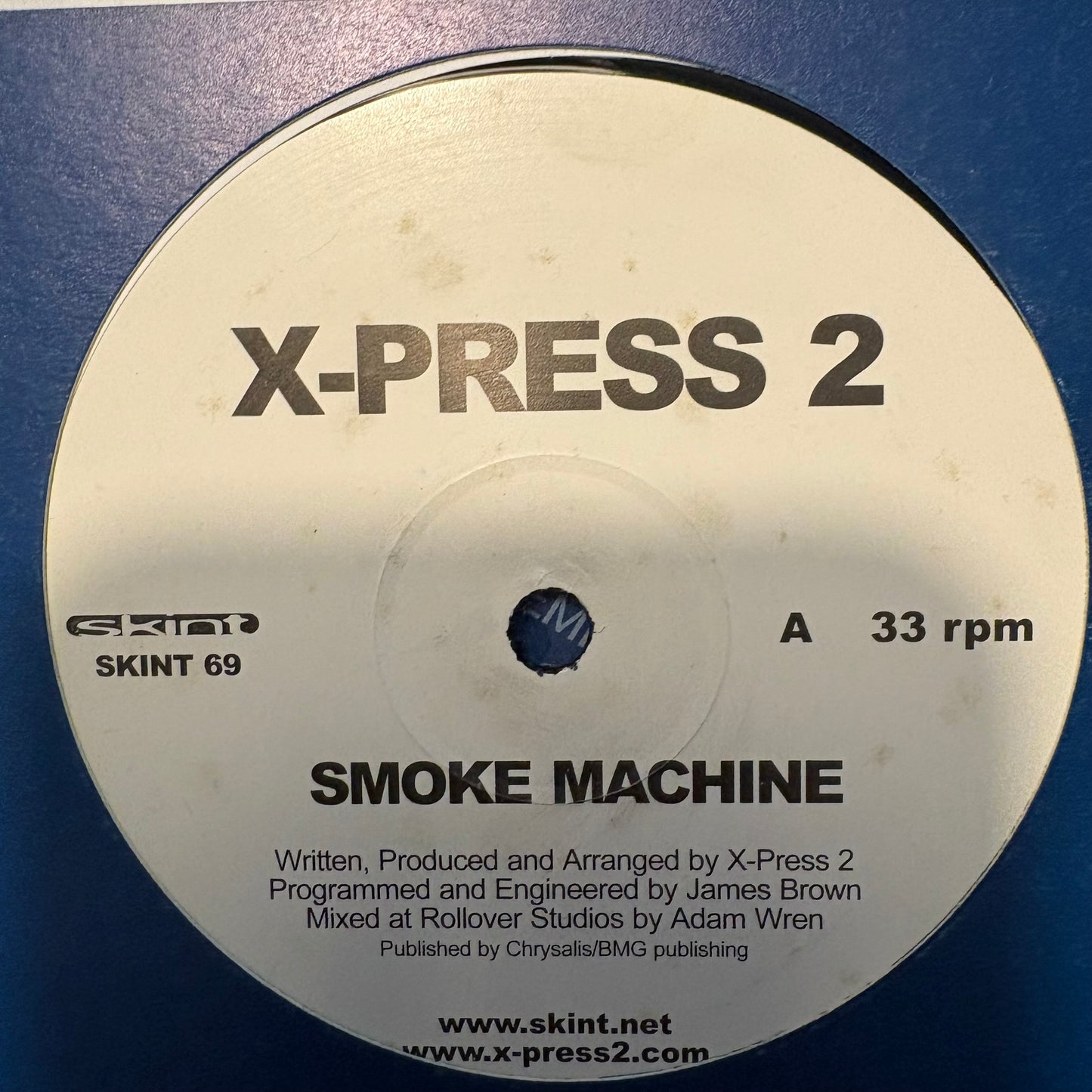 X-Press 2 “Smoke Machine” 3 Track 12inch vinyl record on Skint