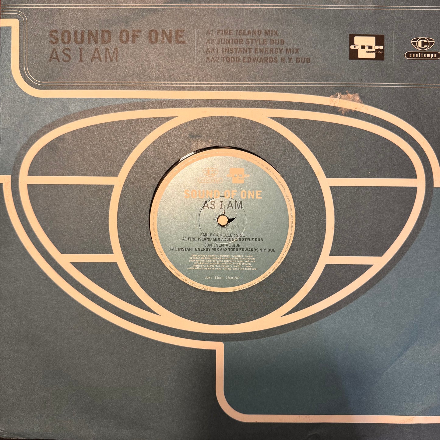 Sound of One “As I Am” 4 Version 12inch Vinyl record on Cooltempo