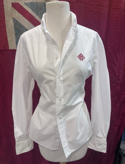 Ralph Lauren Women’s 100% Cotton White Button Up Shirt Size Medium