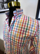 Load image into Gallery viewer, Paul &amp; Shark 100% Cotton White Check Shirt Size 40 Medium Made in Italy