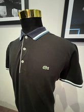 Load image into Gallery viewer, Lacoste 100% Cotton Black 3 Tone Collar Polo Shirt Size XL Regular Fit