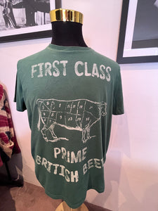 Duffer of St George 100% Cotton Green Logo Print Tee Size Large