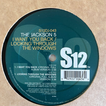 The Jackson 5 “I Want You Back” 2 Track 12inch Vinyl