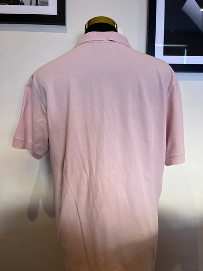 Paul Smith 100% Cotton Pink Polo Shirt Size XL Logo Chest Badge fits more like Large