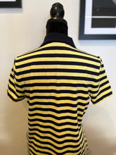 Load image into Gallery viewer, Tommy Hilfiger Tommy Girl 100% Cotton Blue Yellow Stripe Polo Size M