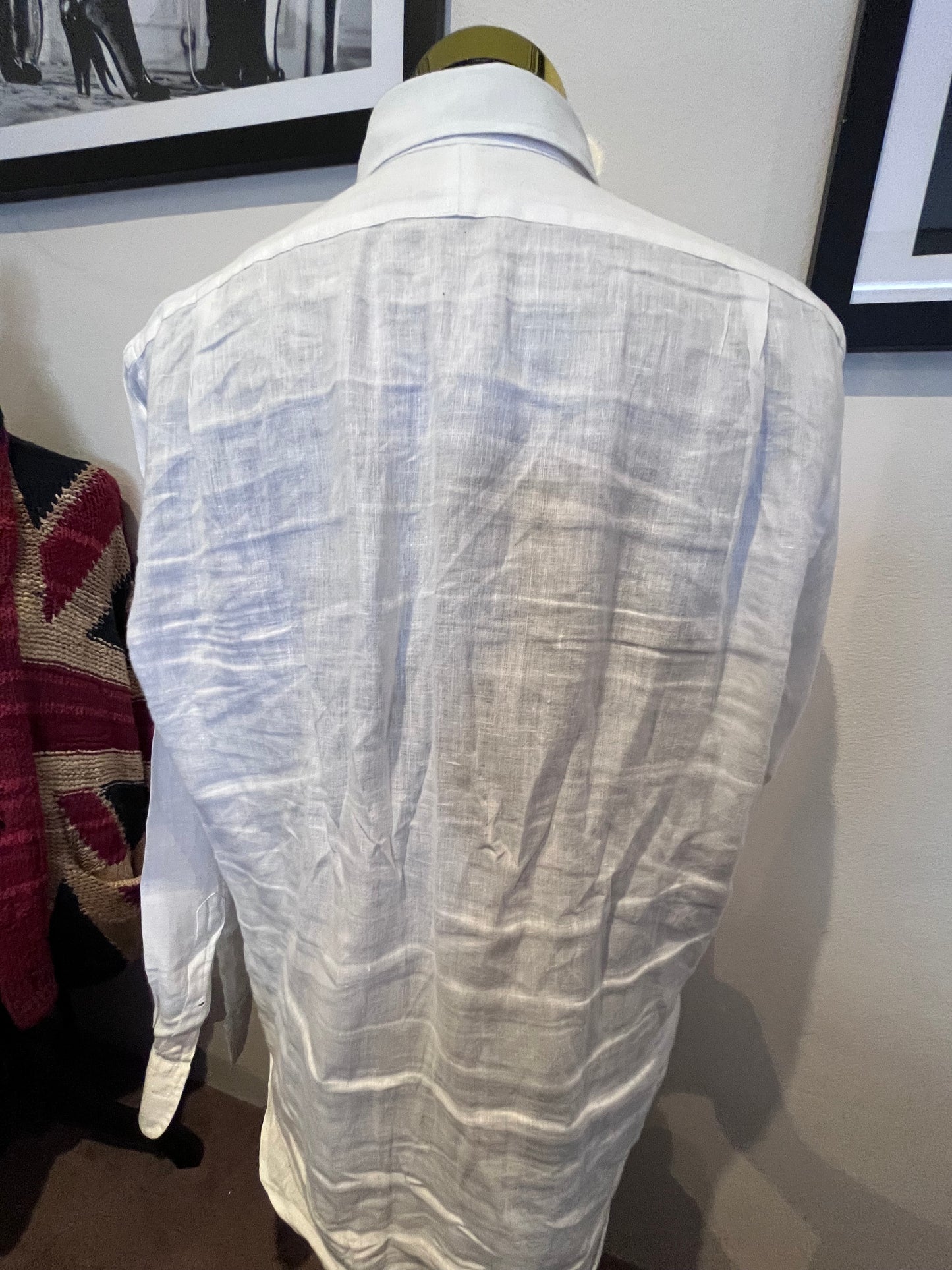 Ralph Lauren 100% Linen White Shirt Size Large