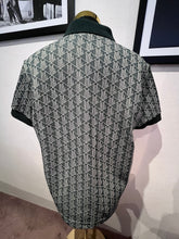Load image into Gallery viewer, Lacoste 100% Cotton Green White Pattern Print Polo Shirt Size US Large Classic Fit