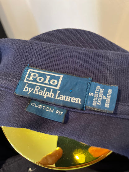 Ralph Lauren 100% Cotton Navy Blue Polo Shirt Size Small