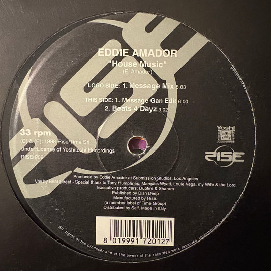 Eddie Amador “House Music” 3 Version 12inch Vinyl Record