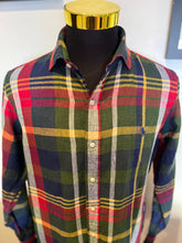 Load image into Gallery viewer, Ralph Lauren 100% Cotton Linen Check Shirt Size Large Custom Fit