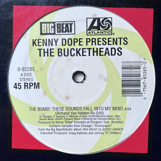 Kenny Dope Presents The Bucket Heads “The Bomb” 2 Track 12inch Vinyl Record Includes Full Intention “America ( I Love America)” on the B Side