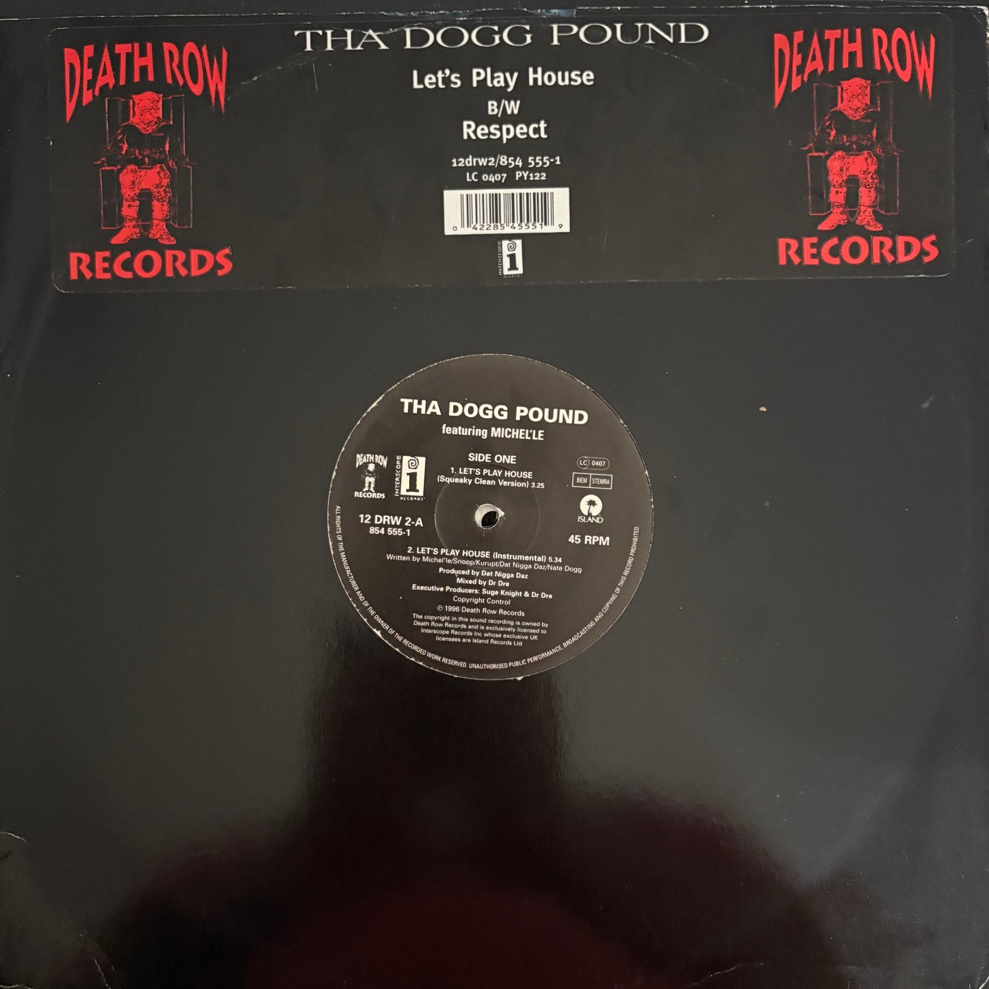 Tha Dogg Pound Ft Michel’le “Let’s Play House” 3 Version 12inch vinyl record Death Row Records