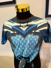 Load image into Gallery viewer, Louis Vuitton Ladies Tie Front Crop Top Size XS Made in Italy