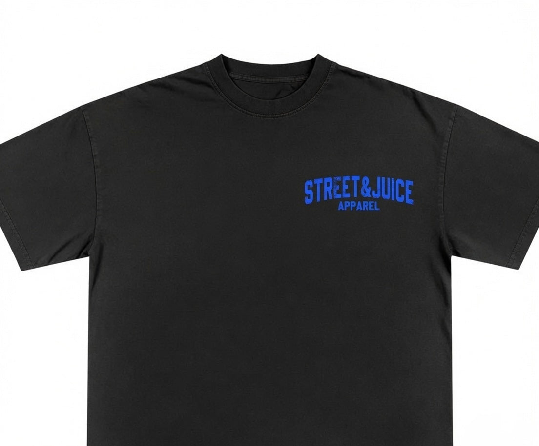 Street & Juice ‘In Vinyl We Trust, 100% Cotton Black Tee