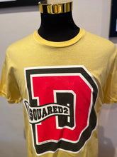 Load image into Gallery viewer, DSquared2 100% Cotton Yellow Logo Print Tee Size XL Made In Italy