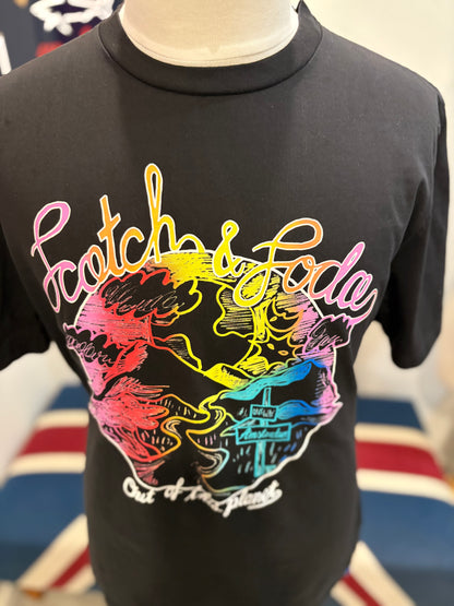 Scotch & Soda 100% Cotton Black Chest Logo Tee