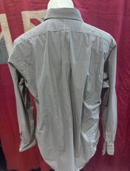 Ralph Lauren 100% Cotton Black Gingham Shirt Size XL Classic Fit