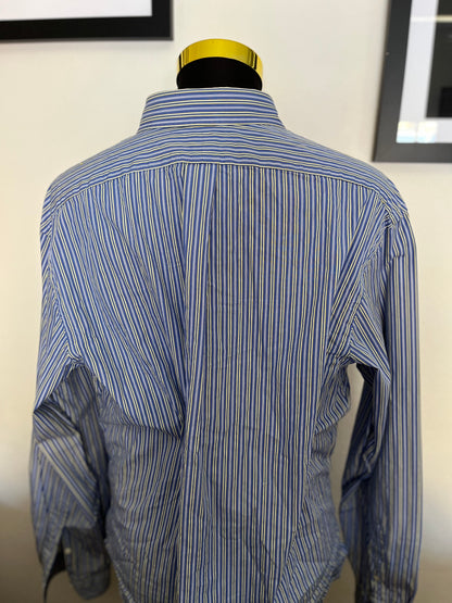 Ralph Lauren 100% Cotton Blue / Yellow Stripe Size XXL