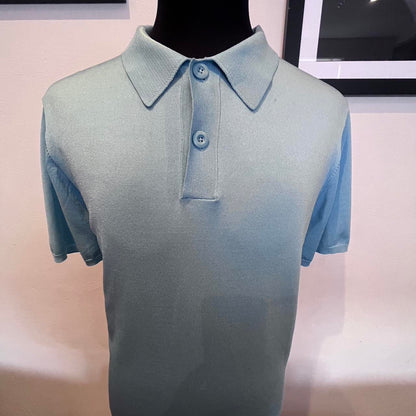 Sandro 82% Acetate Blend Powder Blue Polo Size XL