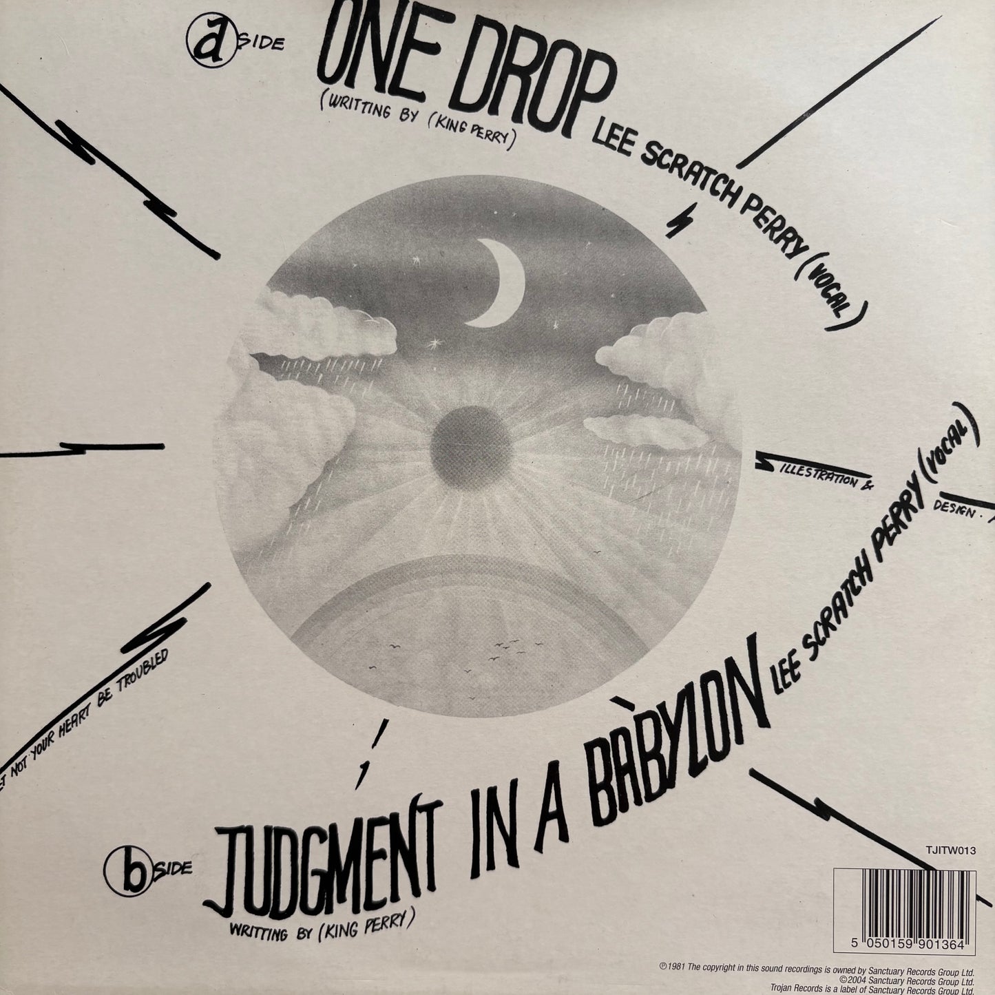 Lee Scratch Perry “One Drop” / “Judgement In A Babylon” 2 Track 12” Vinyl Trojan