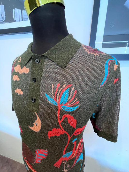 Scotch & Soda Embroidered Pattern Polo Shirt Size XL