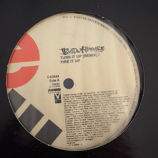 Busta Rhymes “Turn It Up ( Remix ) Fire It Up” 6 version 12inch vinyl record