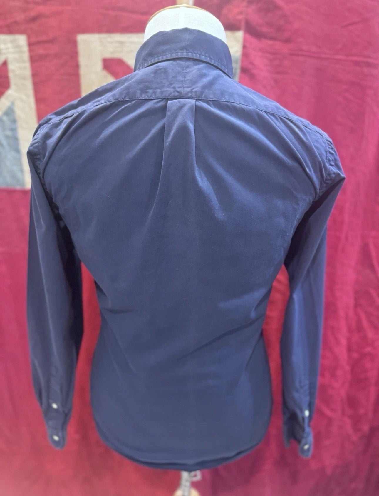 Ralph Lauren 100% Cotton Navy Button Up Shirt Size Small