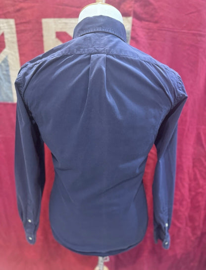 Ralph Lauren 100% Cotton Navy Button Up Shirt Size Small