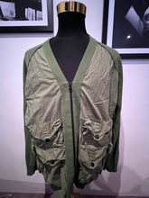 Load image into Gallery viewer, Stone Island Green Waffle Cardigan Size XL with Logo Badge, beautiful piece from SS21 in primo condition like new