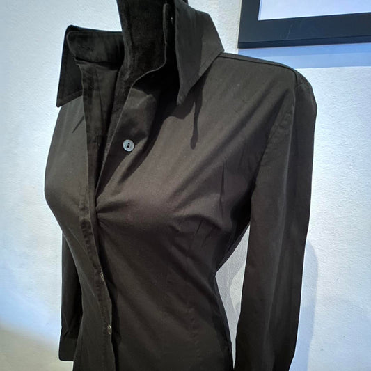 Dolce & Gabbana Women’s 100% Cotton Black Shirt Size M 42 Made in Italy