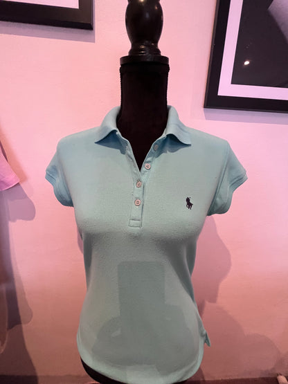 Ralph Lauren 100% Cotton Women’s Blue Polo Shirt Size XL