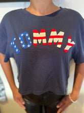 Load image into Gallery viewer, Tommy Hilfiger Tommy Girl Logo Embroidered Blue Crop Top Size Medium