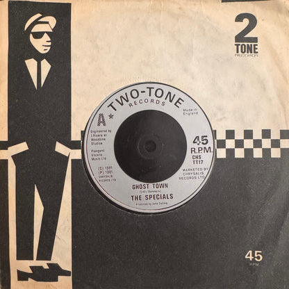 The Specials “Ghost Town” 3 Track 7inch Vinyl 2 Tone Records 1980