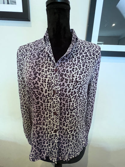 Moschino Women’s Leopard Skin Shirt Size US 8
